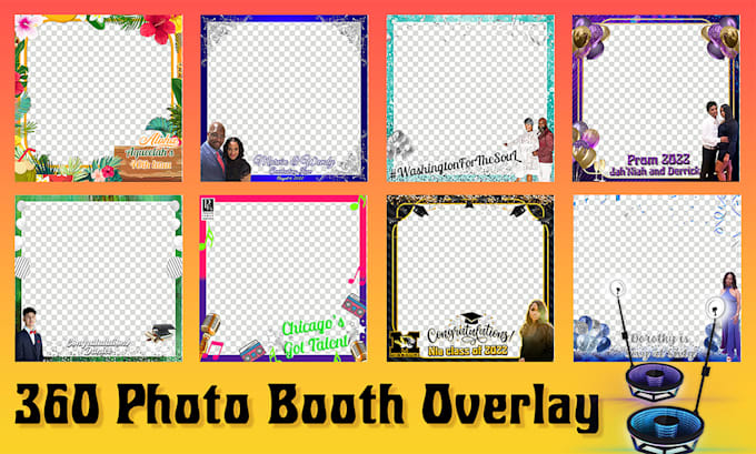 design custom 360 photo booth overlays