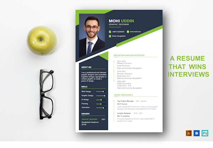 do creative and professional resume design and writing for winning job