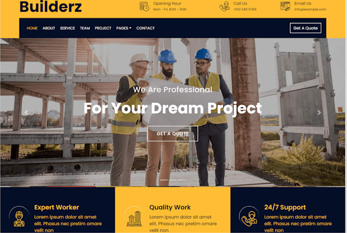 design advance construction, remodeling website for your company