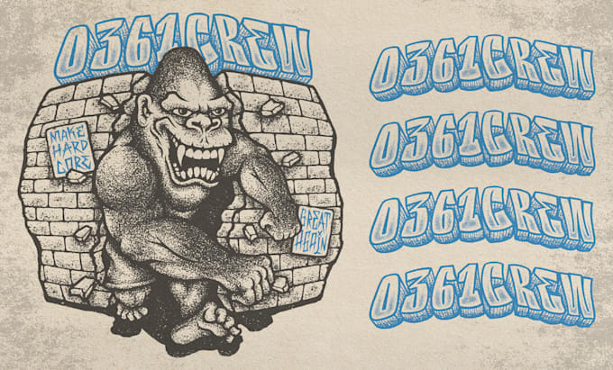 create raw hardcore, punk, metal band logo