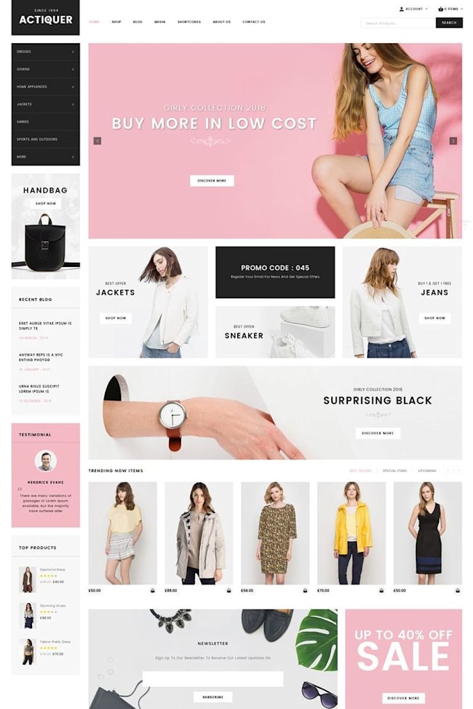 build custom websites and front end development