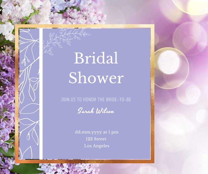 Design bridal shower invitations by Crncrn Fiverr