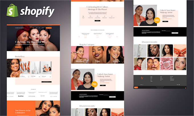 design custom shopify store and redesign shopify website