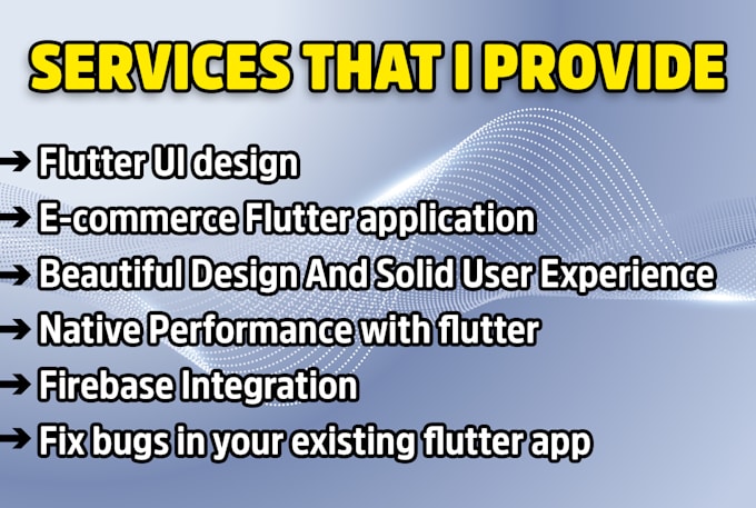 use flutter to develop android and ios applications