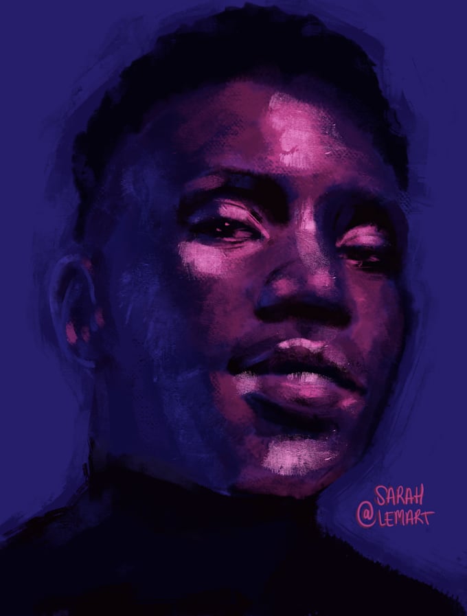 Draw a digital portrait from your photo by Sarahlemart Fiverr