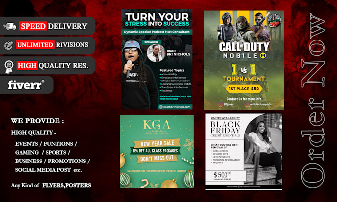 design your any events banners flyers posters