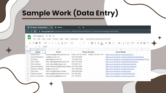 do data entry and web research