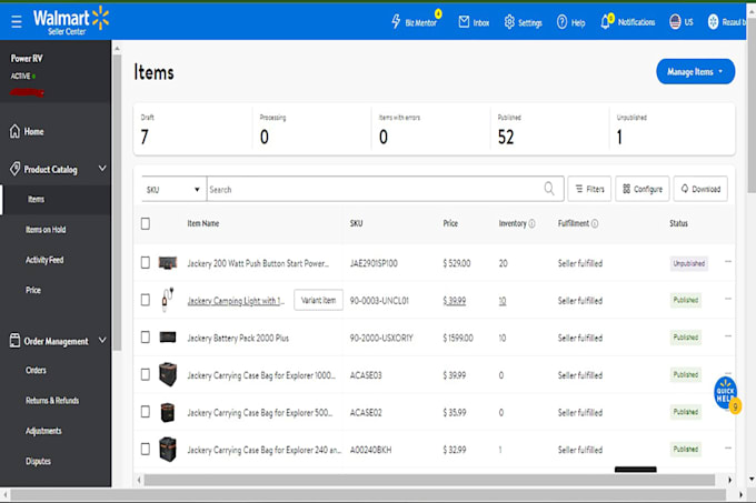 list products on walmart marketplace