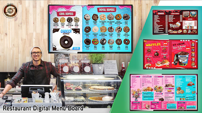 design menu board or static menu flyer ready to print