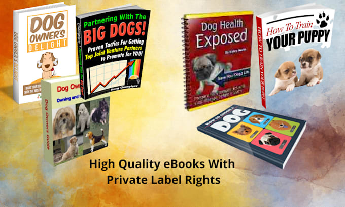 Provide dog ebooks, articles, and video with private label ...