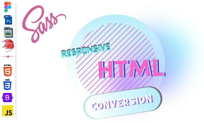 convert figma to HTML, PSD to HTML responsive website