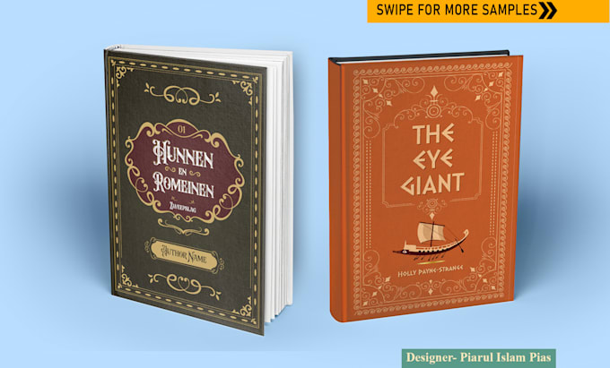 create a vintage typography book cover or ebook cover