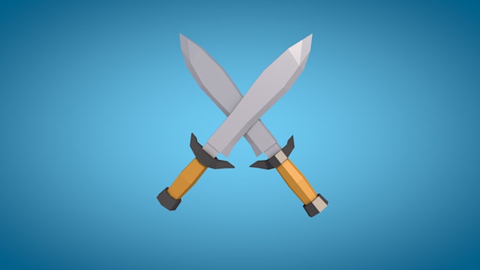 make a low poly weapon model for you