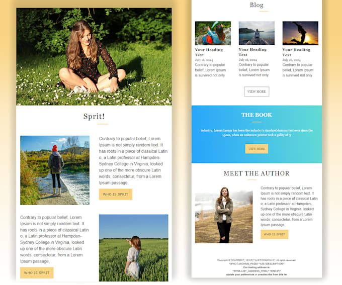 design mailchimp email template newsletter