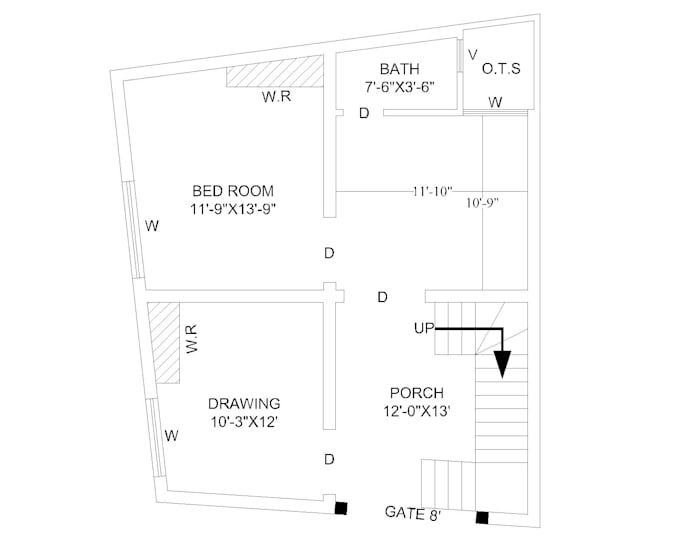 make your home in 2d using by autocad