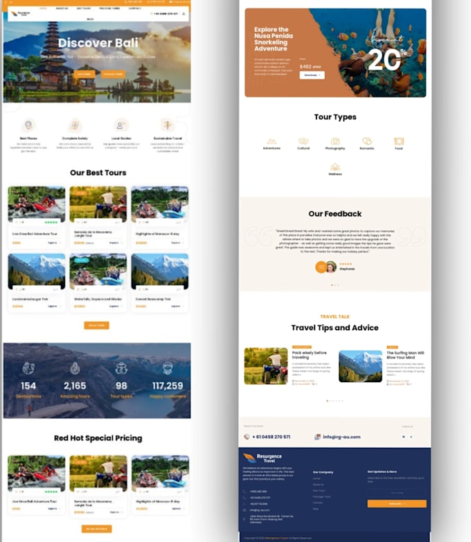develop travel agency website in wordpress