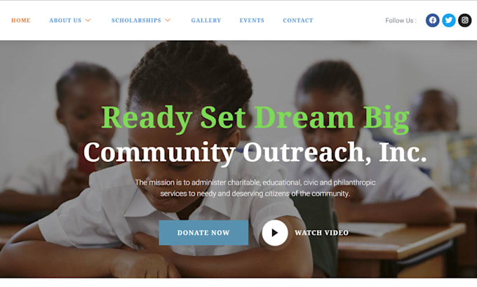 build a responsive nonprofit, charity and donation website