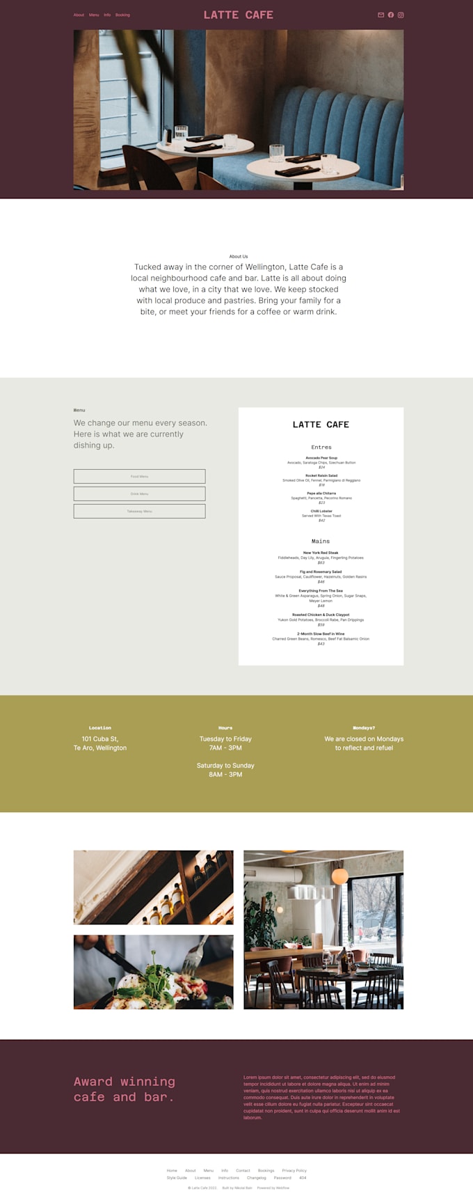 Develop a simple one page site according to your layout by Againmonday