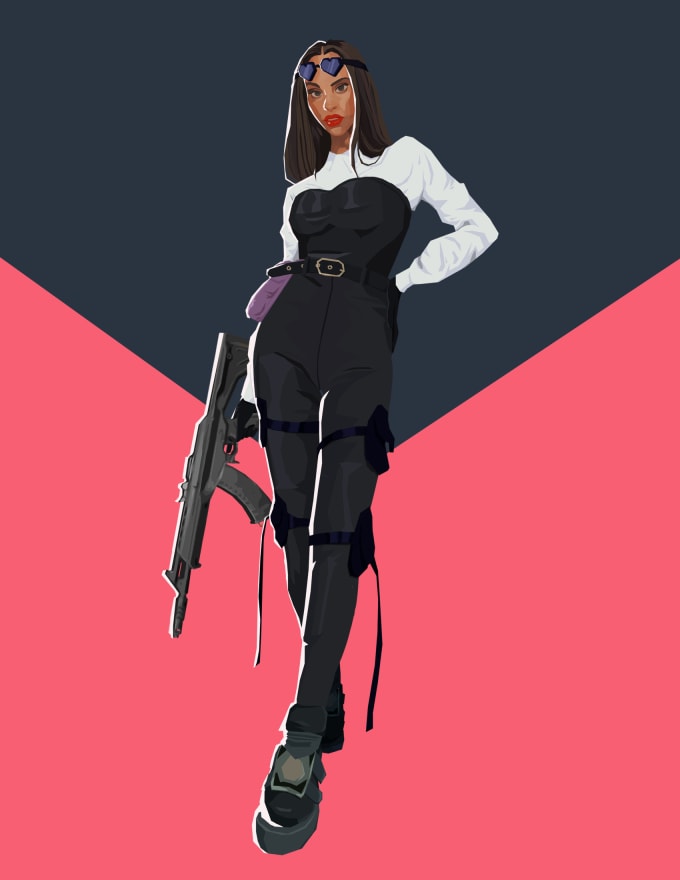 Draw you in the valorant art style by Appasenpai Fiverr
