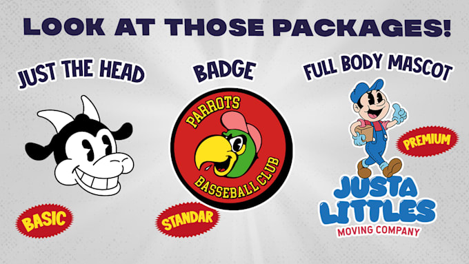 create a retro cartoon mascot logo in 30 style