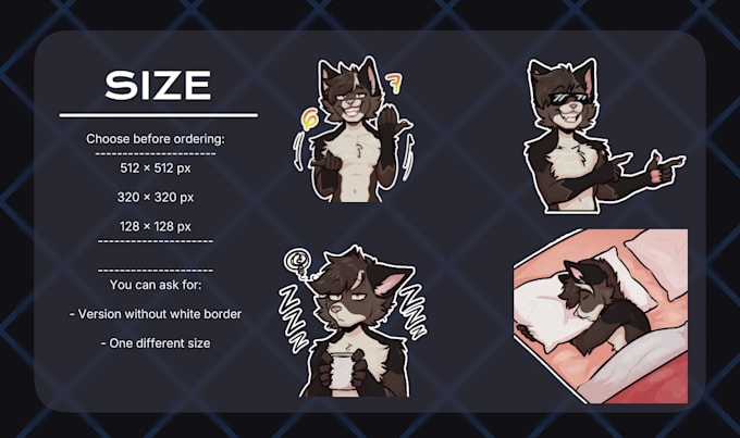 make furry stickers for u