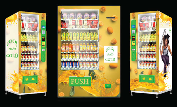 create vending machine wrap design professionally