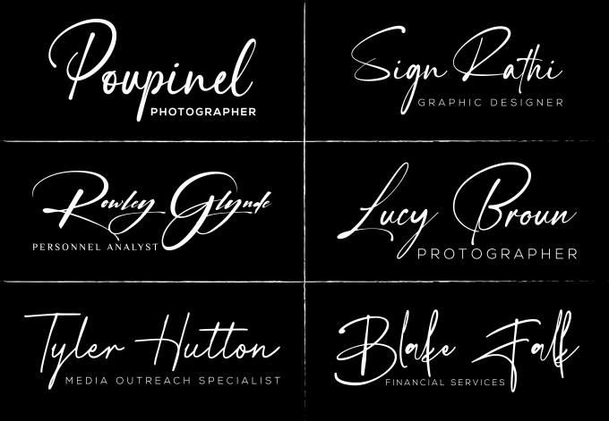 Design digital handwriting, signature, cursive logo by Shakilgfx | Fiverr