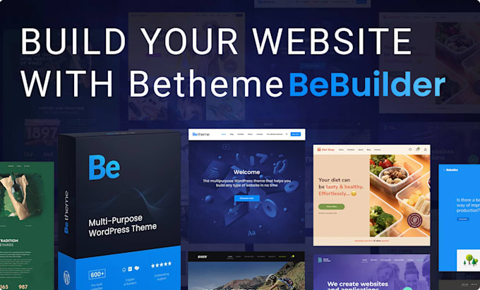 build elegant websites, landing pages with betheme bebuilder