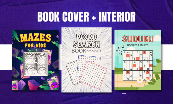 Design sudoku word search mazes cross word puzzle book by Softdesignlab