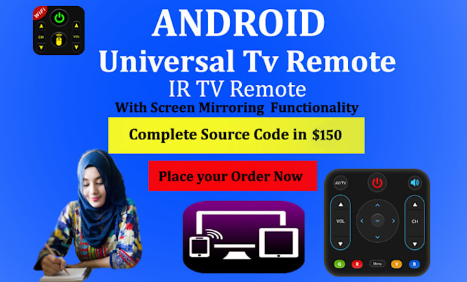 sell android smart TV remote with screen mirroring source code to you