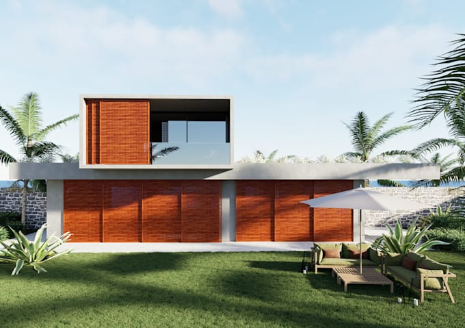 Create photorealistic exterior architectural 3d rendering by ...