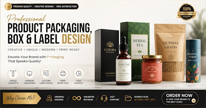 design product packaging or label design in 24hrs