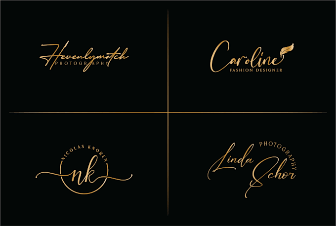 Create modern luxury fashion signature beauty clothing logo by ...