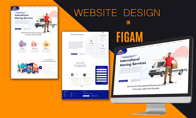 website design UI in 5 pages figma adobe photoshop and illustrator