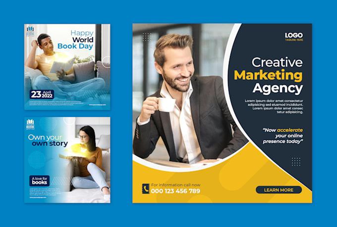 design instagram ads, facebook banners, shopify ads, or social media flyers