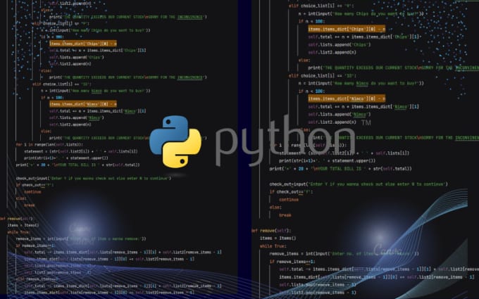 Be helping you in your python programs and will solve your coding ...