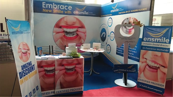 design trade show booth, backdrop, exhibition, kiosk, banner