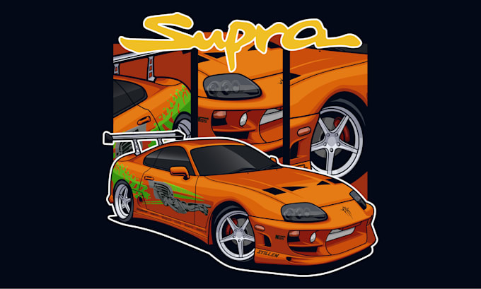 Draw vector art cartoon from your car or any vehicle by Ahmadfaiz945