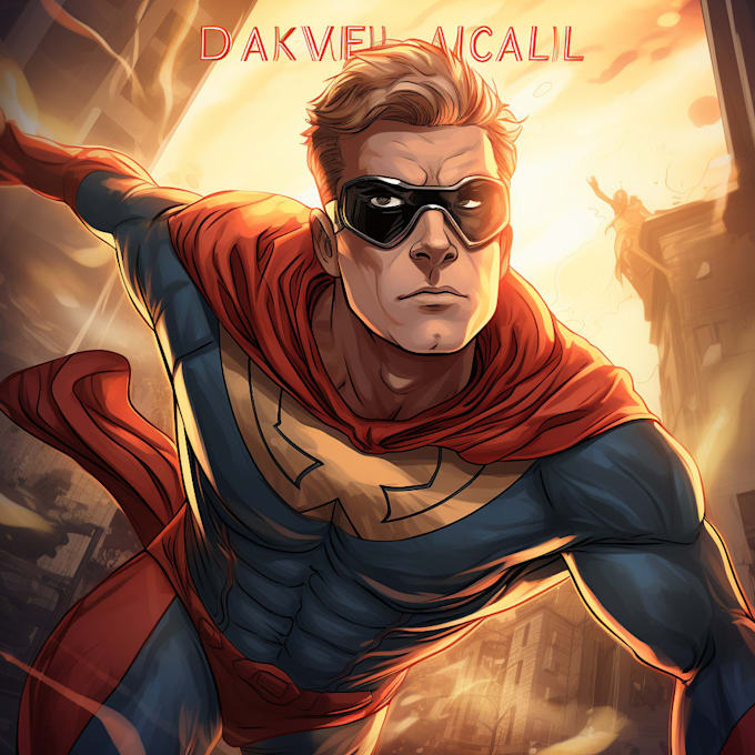 draw superhero action comic for you need