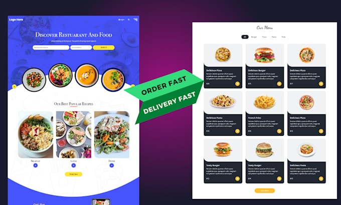 Design food and restaurant websites with html css bootstrap by ...