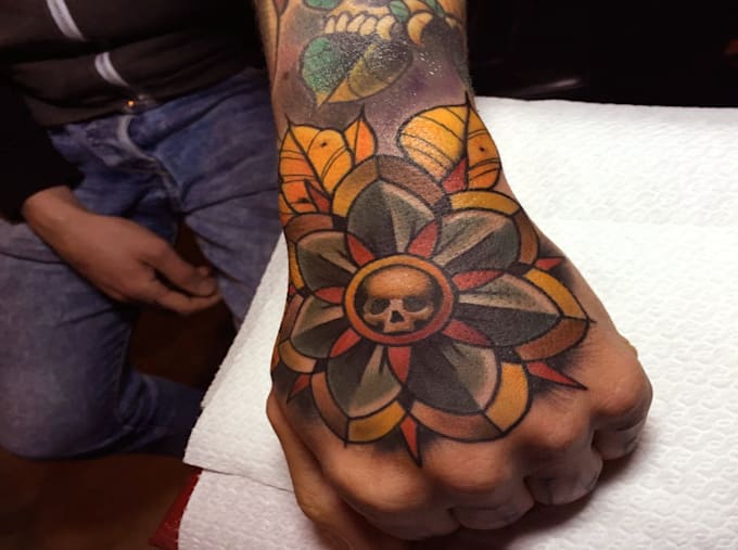 Make a colorful tattoo designs by Khata_kolom Fiverr