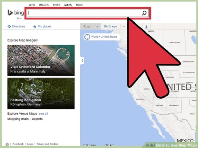 Setup Bing Places Maps Citation Up To 120 Miles Radius Area 