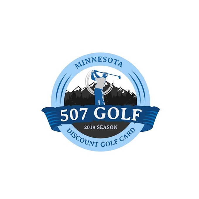 design excellent powerful golf card logo for you