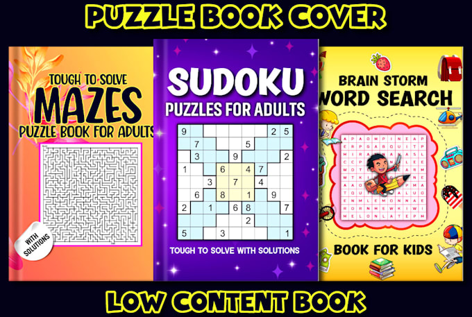 create a variety of puzzle book covers and interiors