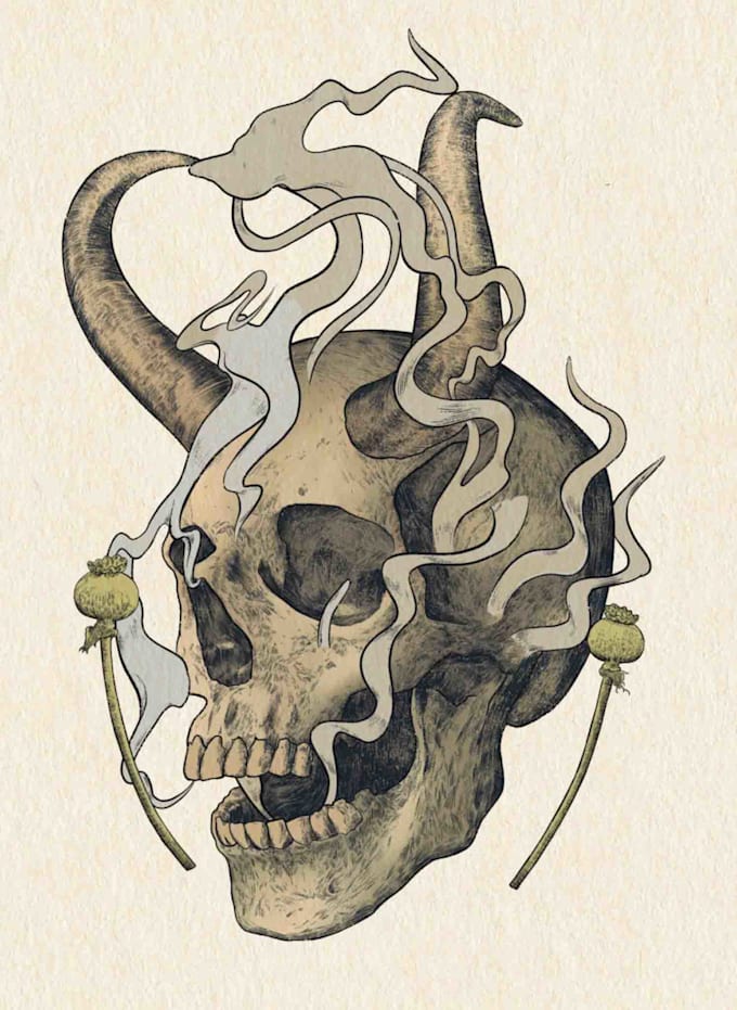 create dark art illustration