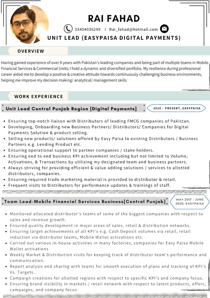 Provide professional resume writing service and cover letter by