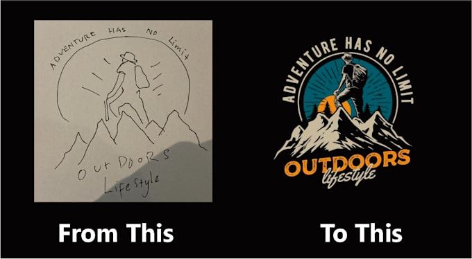 redraw, retouch, trace or vectorize your logo or illustration