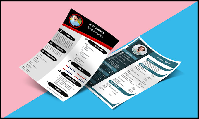 design a professional resume design, a cover letter template for etsy