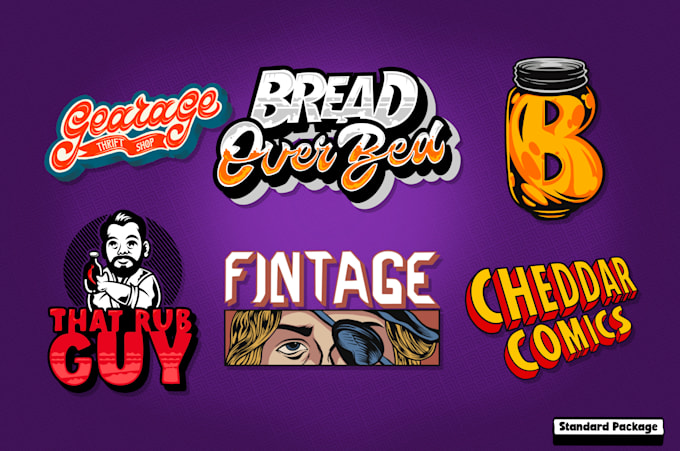 create original hand drawn custom typography logo design