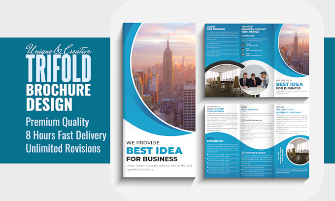 create an eye catching trifold brochure to promote your brand